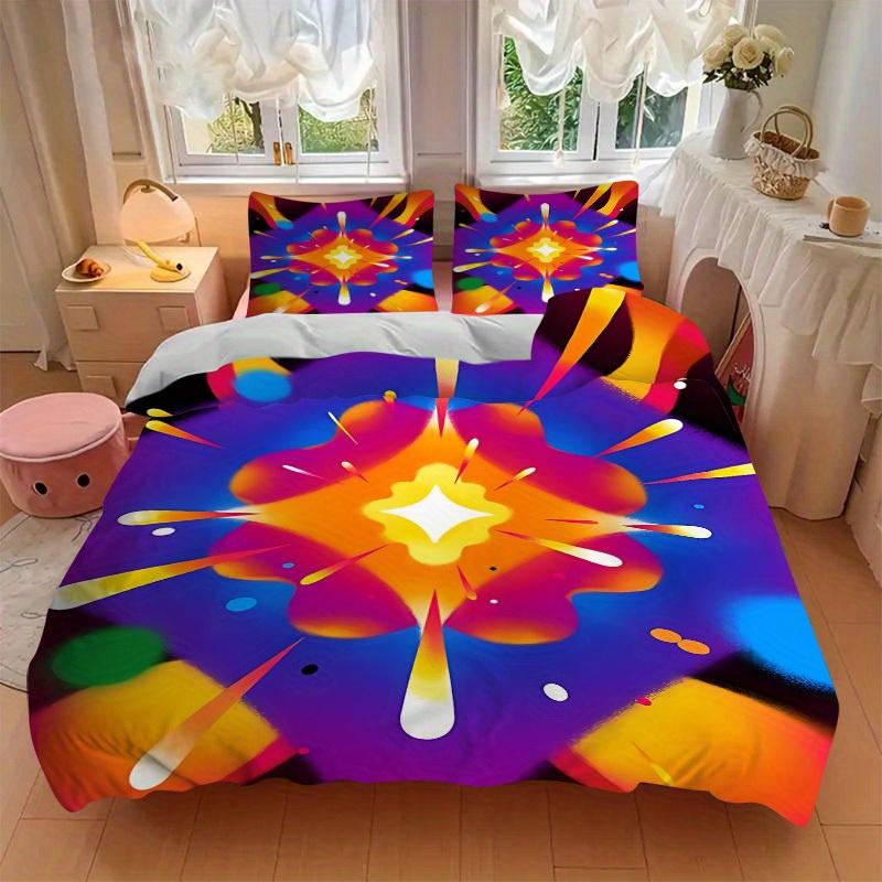3pcs Abstract Artwork Bedding Set, Breathable And Soft, Suitable for All Seasons Machine Washable, Suitable for Bedroom Decoration,yy250822191