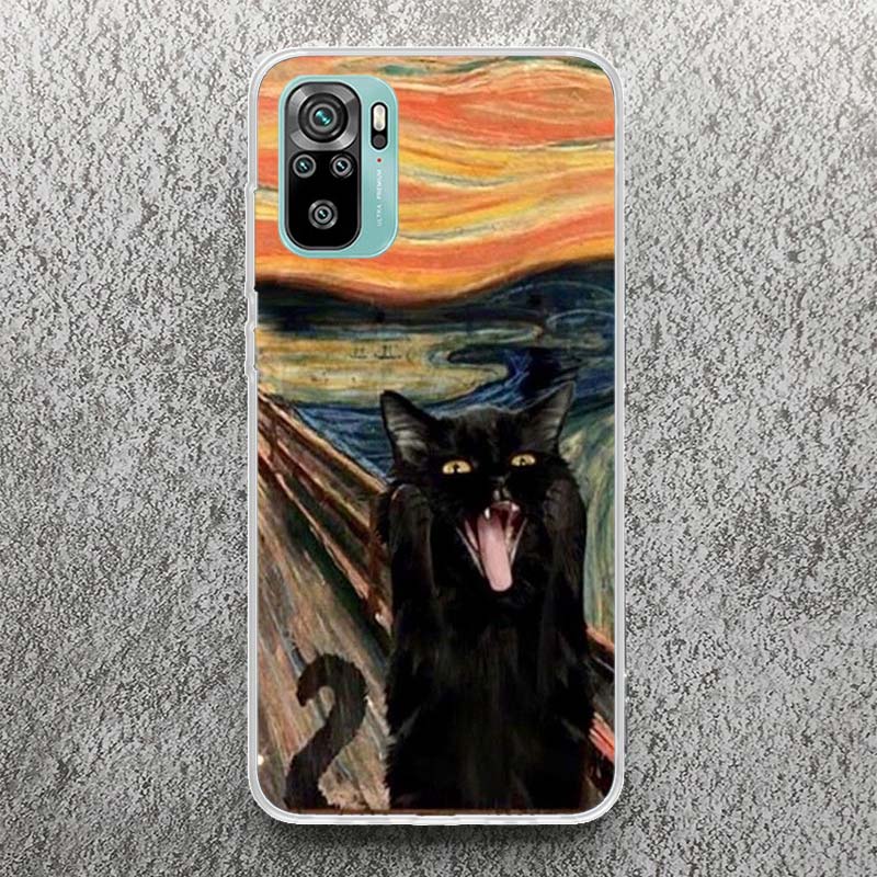 

Black Cat Cartoon Cute Print Soft Case for Xiaomi Redmi Note 14 13 12S 11S Phone Shell 10 Pro Plus 11E 11T 12 11 10S 5G Cover So Redmi Note 13 4G