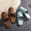 Mote Stor størrelse herre høst hjemmesko unisex ekte skinn tøfler komfortable innendørstøfler flate