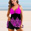 Moda Estiva Design Bikini da Donna Set 2 Pezzi con Design Ordinario Costumi da Bagno con Stampa Foglie Intagliate Abbigliamento Sportivo da Spiaggia S-6XL
