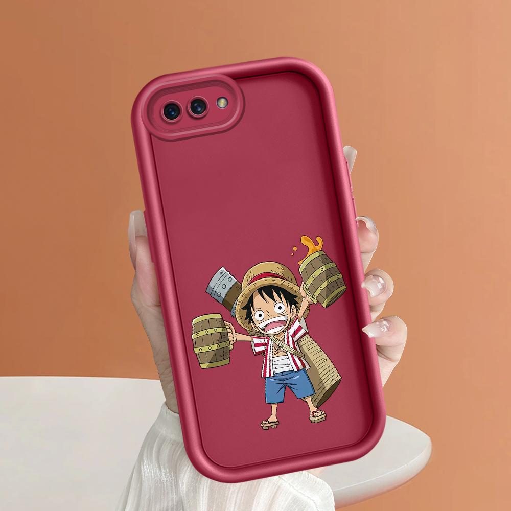 Mäkké silikónové štvorcové rebríky s kresleným vzorom s úplným krytom na ochranu fotoaparátu proti nárazom pre OPPO Reno Realme OnePlus