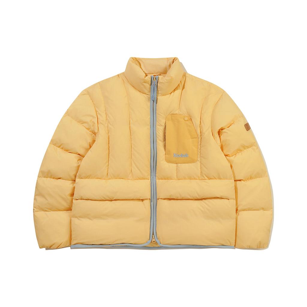 KODAK Weighted Stand Neck Duck Down Jacket Women'S Yellow