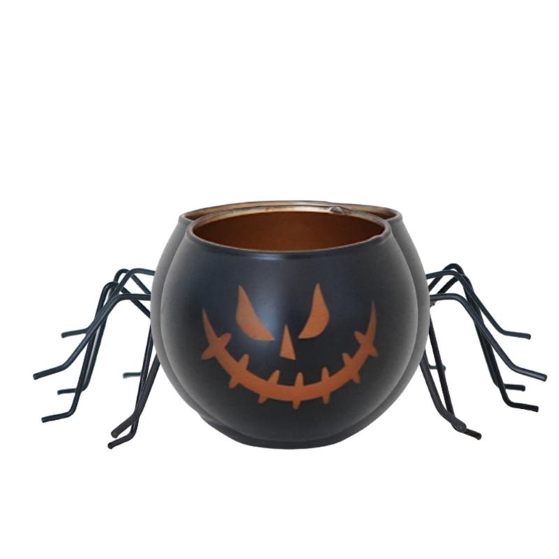 Halloween Candle Holders Tealight Votive Candle Holders with Grimaces,Pumpkin Lanterns Decorative Halloween Centerpieces