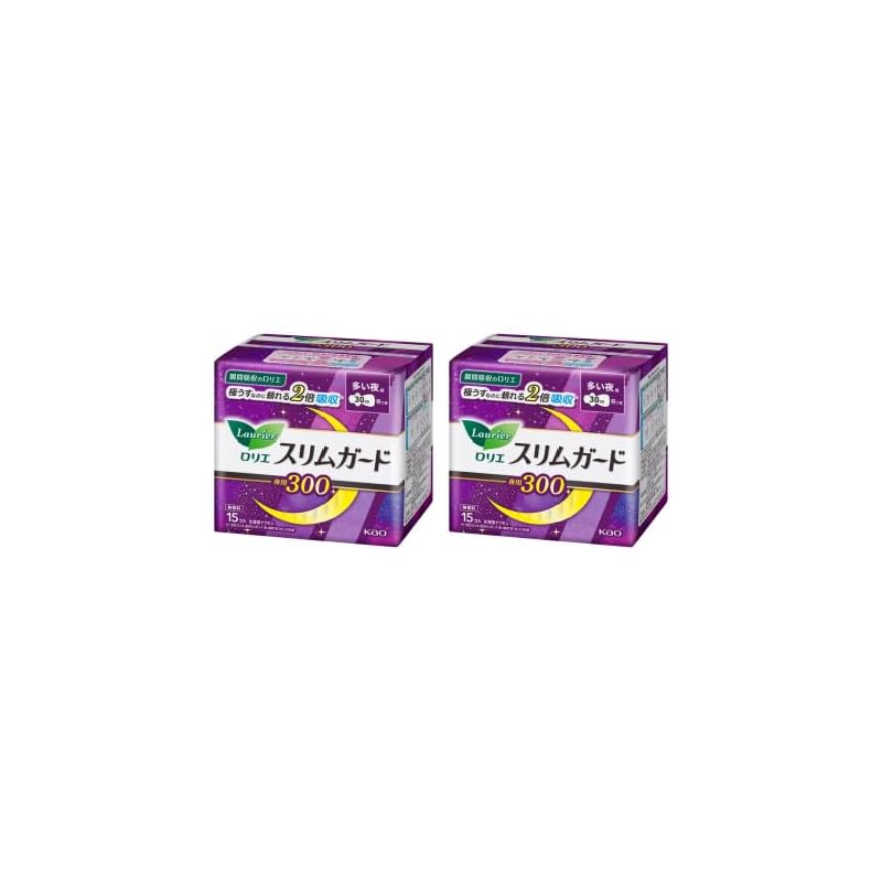 

[Bulk purchase With bonus] Slim Guard Night use 30cm with wings (15 sheets x 2) Bonus With pocket tissue