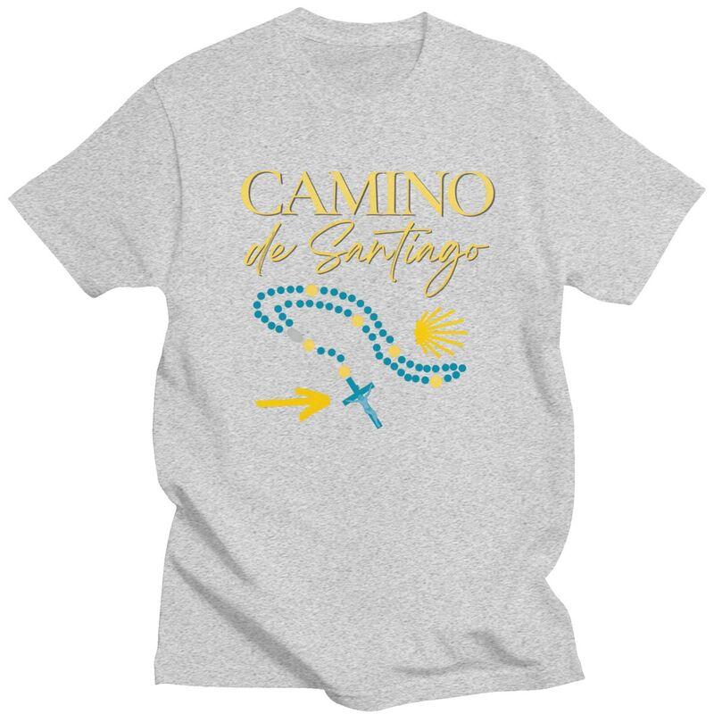Custom Mens Buen Camino De Santiago T Shirts Short Sleeves Cotton Tshirts Tshirt Leisure Tee Loose Fit Clothes