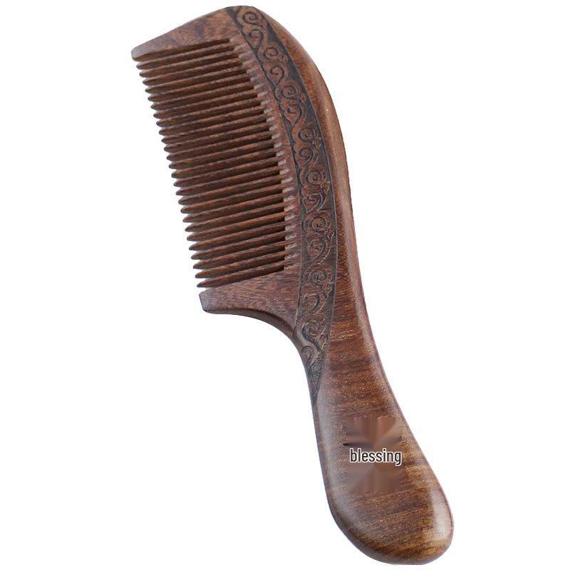 Eleganckie grzebienie z drzewa sandałowego: Czarny, Złoty, Fioletowy, Zielony - Idealne Prezenty na Dzień Matki