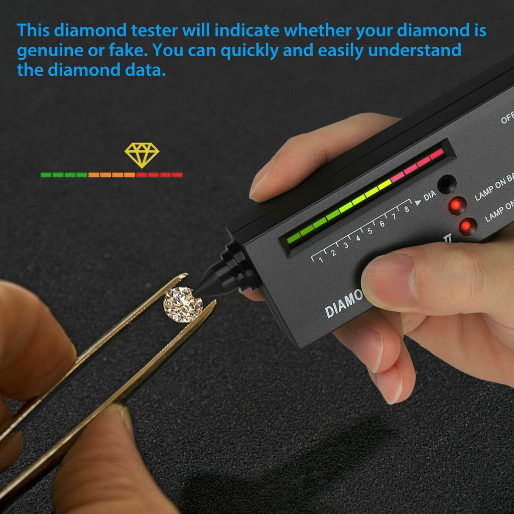 Professional Diamond Testers Diamond Detector High Accuracy Diamond Tester Pen Gem Tester (160x40x22 Mm/6.3x1.6x0.9 Inches)