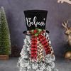 Red Black Xmas Tree Topper Festive Gift Family Décor Christmas Top Hat 8.27inchx10.24inch