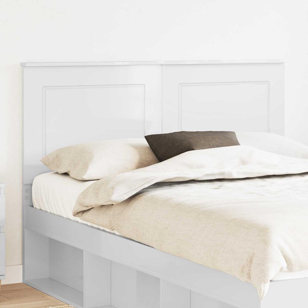 Headboard Glossy White 100 cm Particleboard