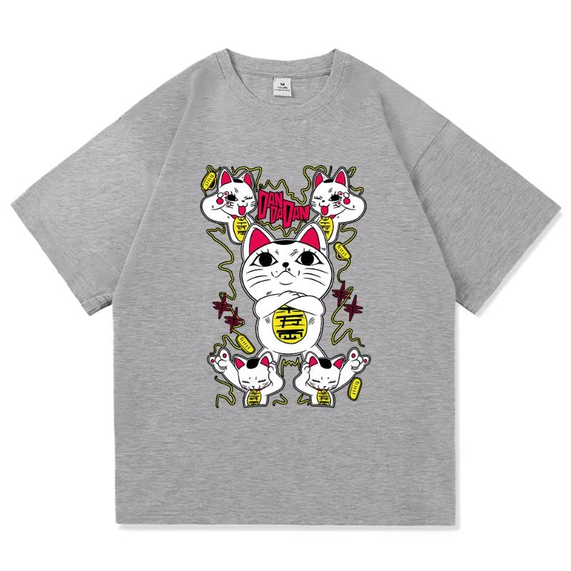 Dandadan Turbo Babička Kočka Tričko Módní Pánské/Dámské Harajuku Estetické Japonské Anime Tričko Unisex Kreslené Bavlněné Trička