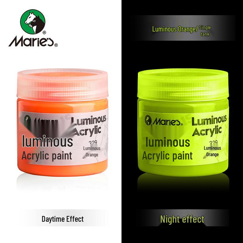 Tinta Acrílica Mali Luminous 50ml Glow para Pintura à Mão DIY Graffiti & Roupas