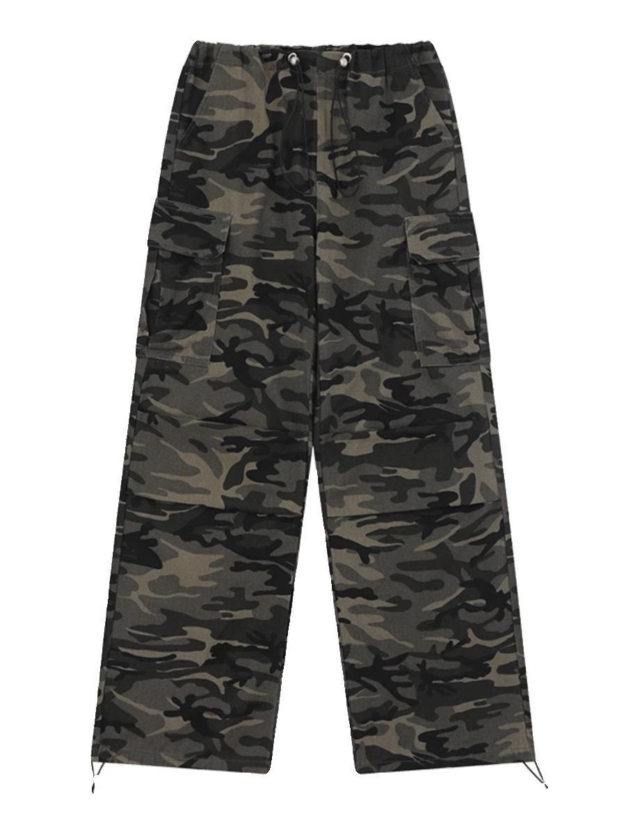 

Жіночі американські ретро камуфляжні комбінезони 2025 року – вільні повсякденні штани у вуличному стилі весна/осінь Extra Large леопард друку кольору