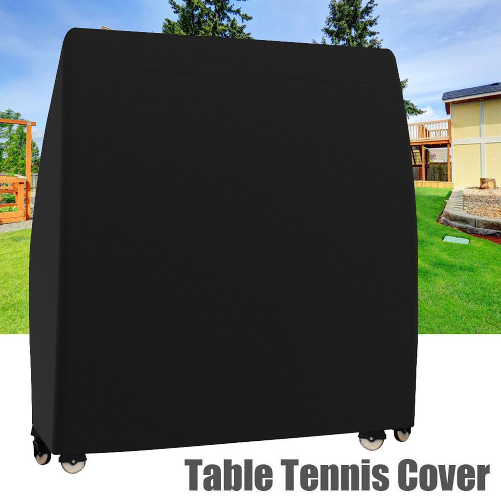 Table Tennis Table Cover Waterproof Ping Pong Table Cover Indoor/Outdoor Dustproof Heavy Duty Polyester 165 X 70 X 185cm