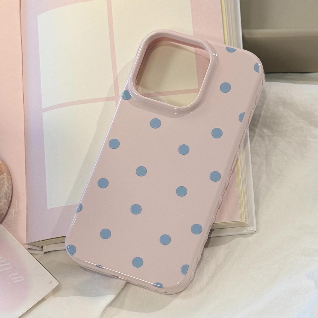 Kreatives blaues Polka-Dot-Handyhülle für iPhone 17 und iPhone 17 Pro Max