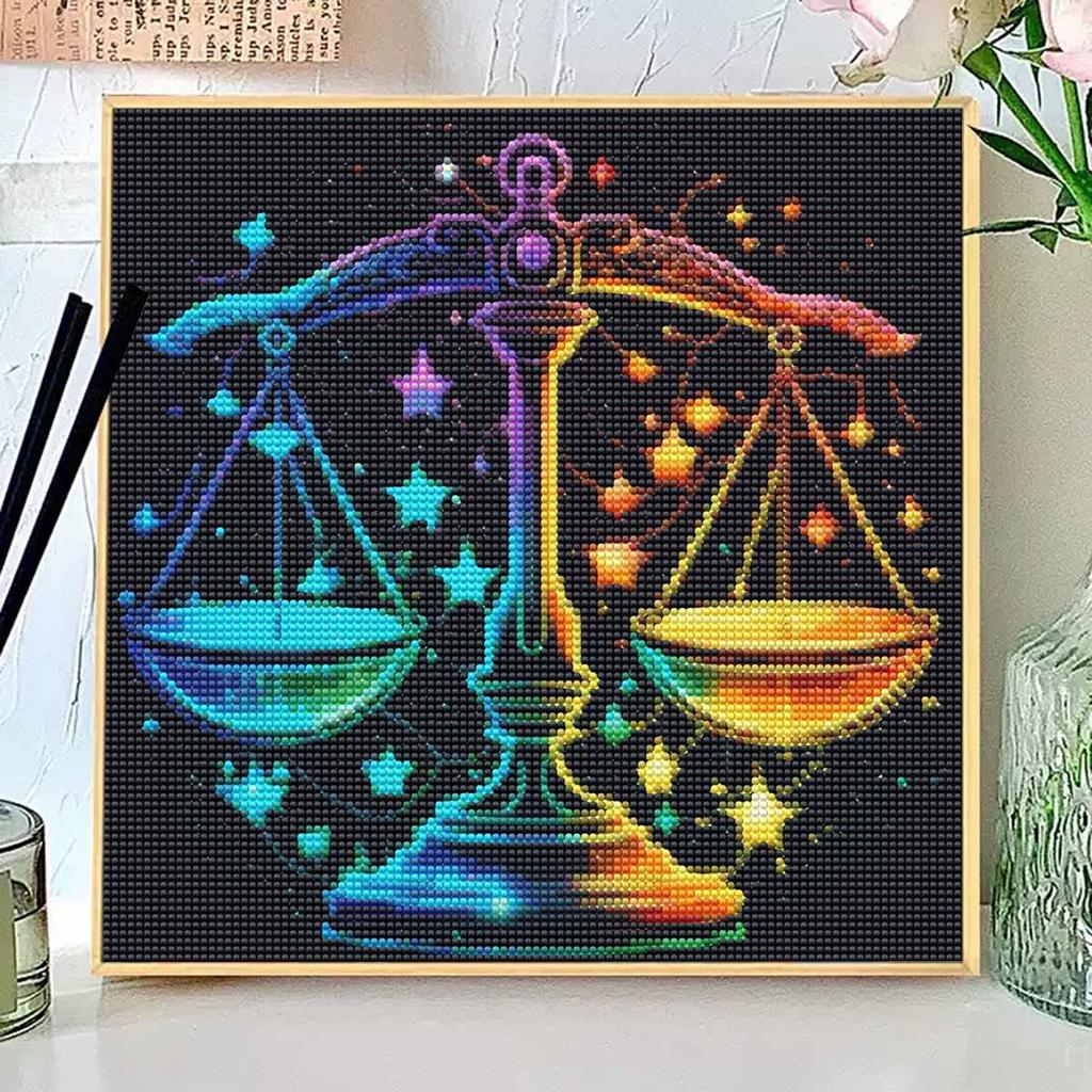 Scales Diamond Diy Zodiac Painting Cross Stitch Kit Mosaic Art Diamond Painting Full Circle Diamond Home Decoration