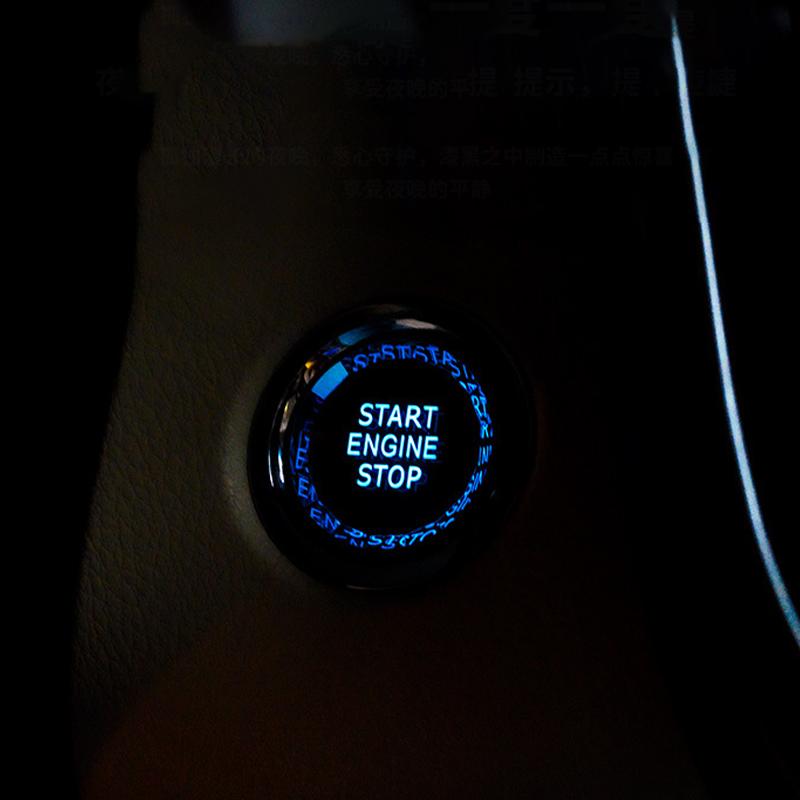 Car Crystal Engine Start Stop Switch Button Ignition Button Cover Sticker For Toyota Camry Avalon Rav4 Highlander  Accessories
