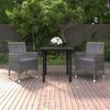 VidaXL Garden Dining Furniture Cushions 3 Pcs Woven Resin Glass 3099691