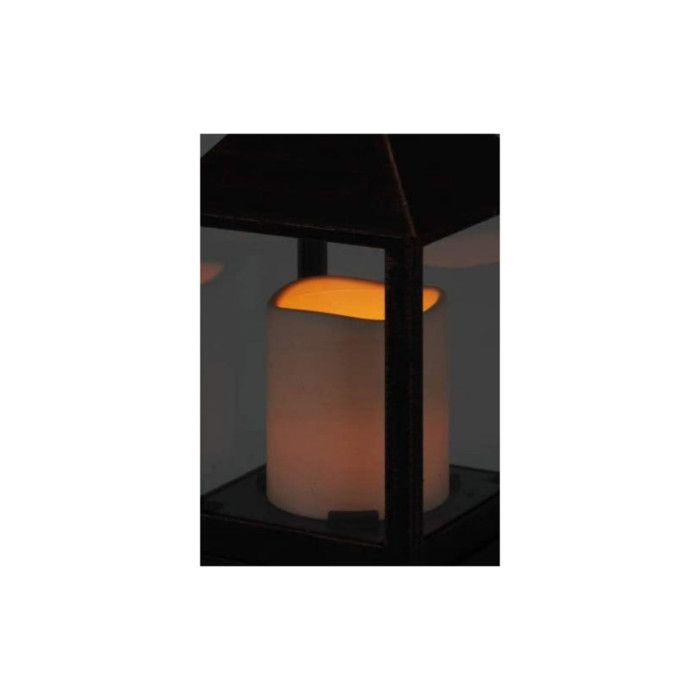 Lanterne - Noir - 23cm - Bougie LED - Intérieur - Contemporain - Design