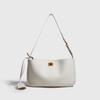 Korean Solid Color Shoulder Bag Underarm Bag Lock Small Square Bag Motorcycle Handbag Bag French Crossbody Bag Simple