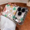 Christmas Festive Printed Plating TPU Phone Case For iPhone 17 16 15 14 13 12 11 Pro Max Plus Air 16E Clear Shockproof Cover