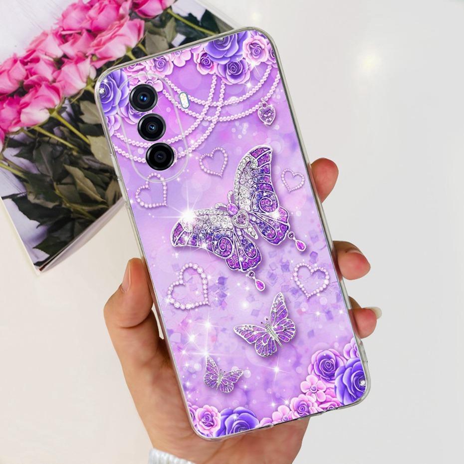 Schöne gemalte Hülle für Huawei Nova Y70 Plus Nova70 Weiche Silikon TPU Rückseite für Huawei Nova Y70 Y 70Plus MGA-LX9 Handyhülle