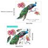 Colorful Peacock On Tree Branch Wall Stickers Living Room Bedroom Decoration Background Mural Home Art Decals Removable Poster