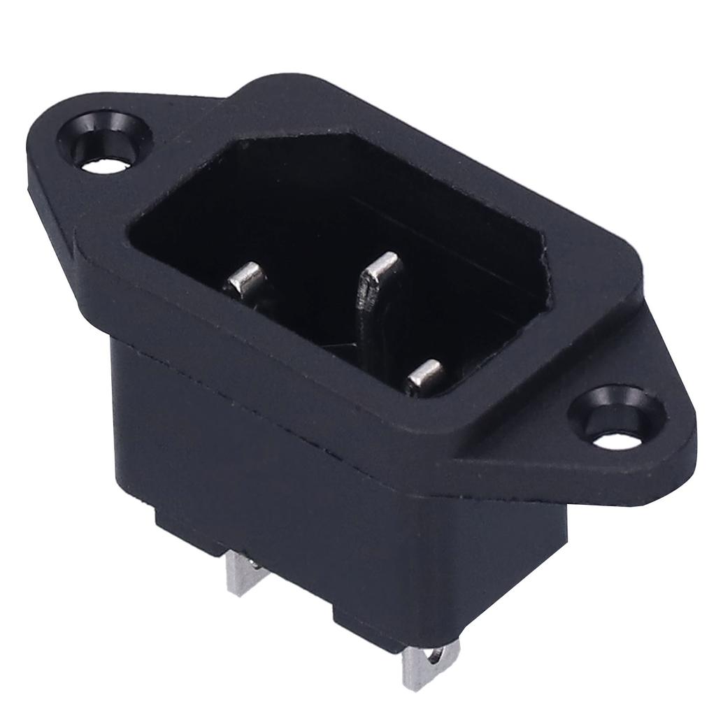 10Pcs Male Plug Power Socket 3?Core Copper Chassis Mount Connector Industrial Supplies AC250V 10A