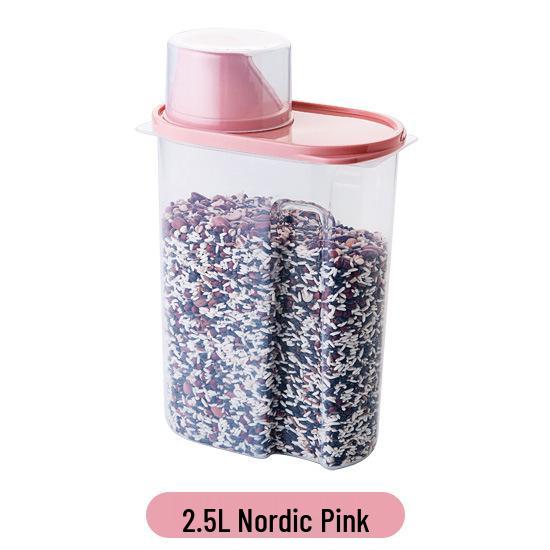 

Большая пластиковая кухонная банка для хранения зерна - Герметичный контейнер для сухих продуктов 1.9L