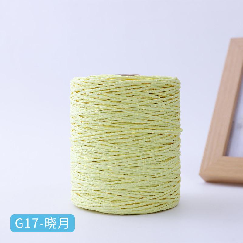 150g Baumwoll-Raffiagarn Natur zum Handstricken Häkeln Sommer Strohhüte Sandalen Haken Taschen Papiergrasfaden 1 Knäuel\=280M