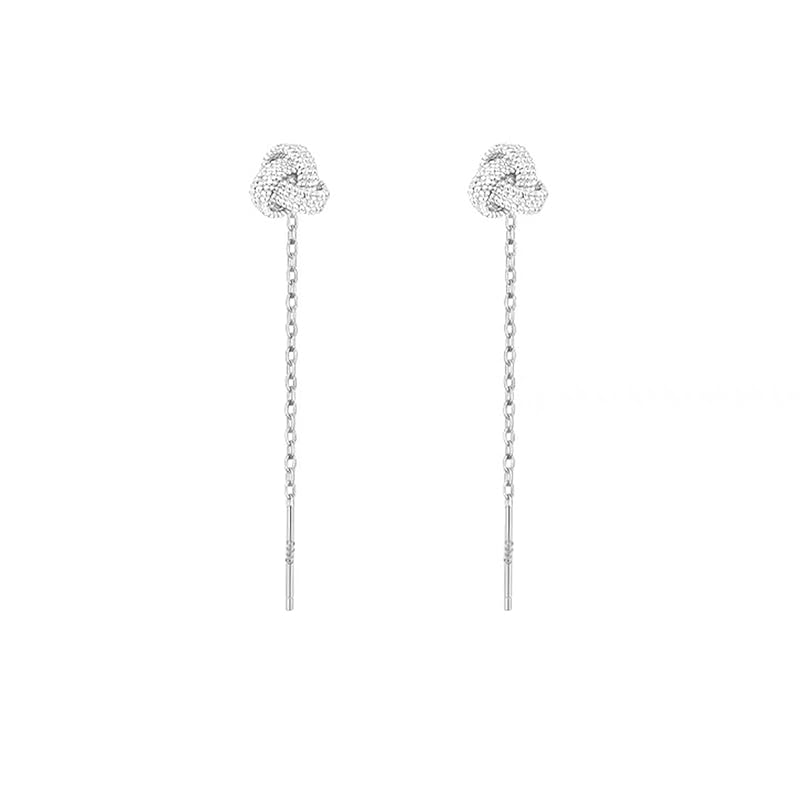 

Rui-kei earrings long sway ladies Compatible with metal allergies silver 925 Smaller simple birthday everyday use commute wedding ceremonial occasions