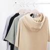 Korean-Style Solid Color Hooded T-Shirt: Simple Summer Drawstring Short Sleeve Loose Fit, for Women, Campus Casual, 200 Jin Size.