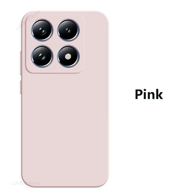 

Для Mi 14T Mi14T Pro Чехол Жидкий Силикон Мягкие Чехлы Для Телефонов Xiaomi Mi 14T Mi14T Pro Чехол Mi 14 T Pro Аксессуары Xiaomi For Xiaomi 14T Pro розовый