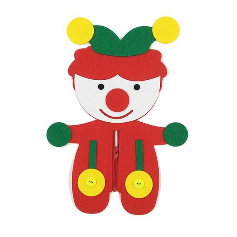 Children Diy Button Early Education Children Toys Montessori Teaching AIDS To Learn Non-woven Fabric Button Up Toy Supplies