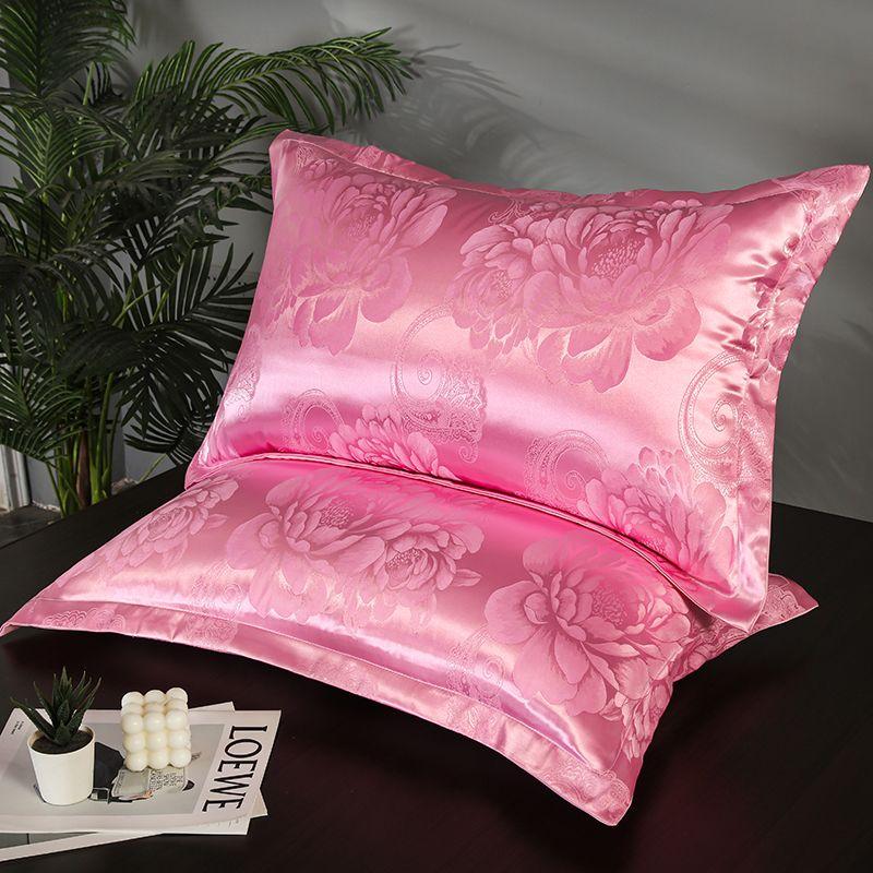 1 Pair European Jacquard Pillow Covers, Household Double Pillow Covers, Removable and Washable Pillow Skins, Pillow Core Not Included