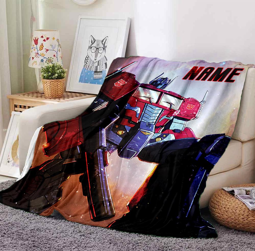 Custom Name Robo Battle Flannel Blanket Throw Blanket Soft Warm Sofa Bed Decor Unique Gift