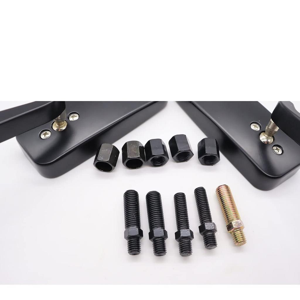 JPMODAO Modified Universal Motorcycle Electric Car Rearview Mirror, 2 x 10 MM Screw Teeth,