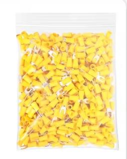 500PCS Fork Crimp Terminal M4/M5/M6 Spade Plugs Pre-insulated Ferrules Lugs For Splice Electricals Cable Wire End Connectors