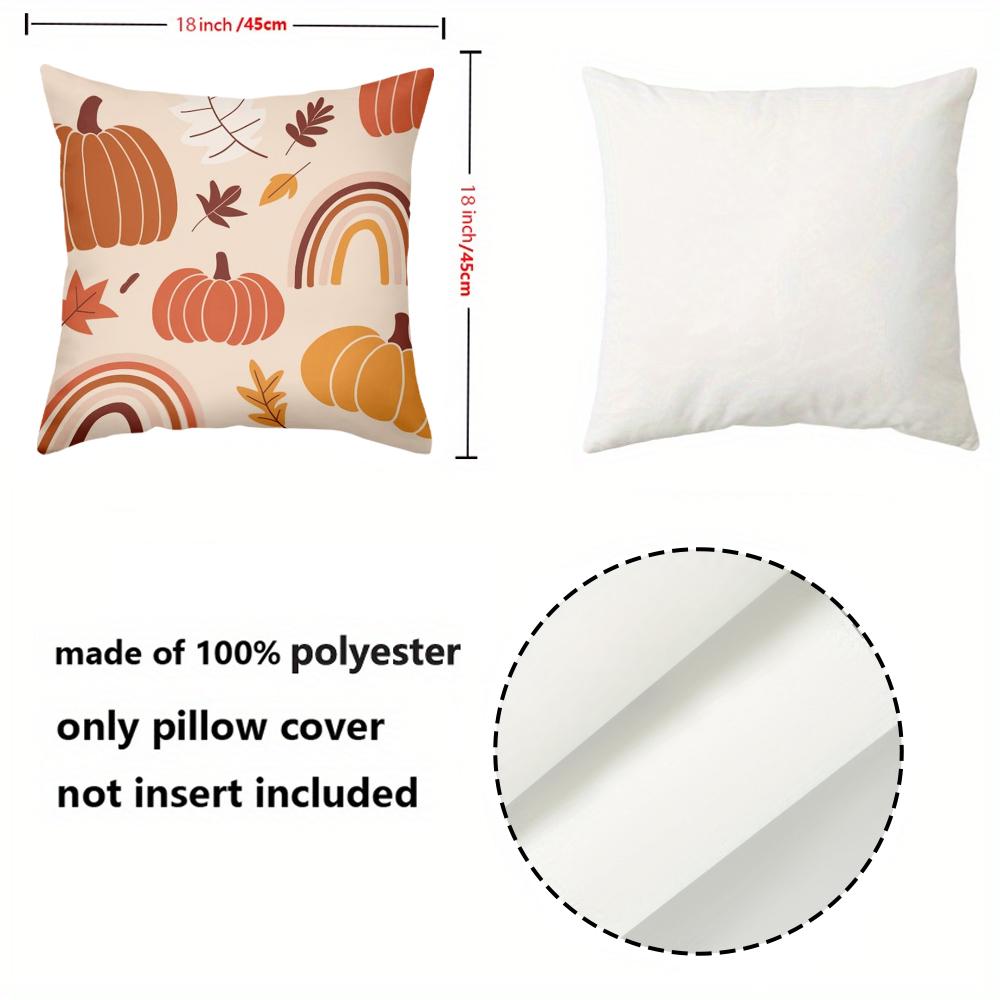 1 Pieces -2D flat printing Autumn Pumpkins Rainbow Pattern Cushions Polyester pillowcase sofa decorative cushion cover