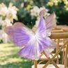Flower Pattern Artificial Butterfly Gradient Color 3D Silk Yarn Butterfly  Wedding Party Decoration