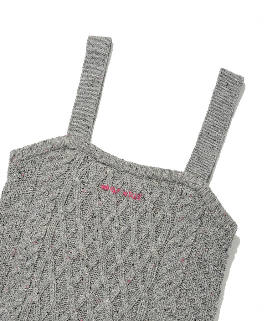 WACKY WILLY Women'S Cable Knit Bustier Grey