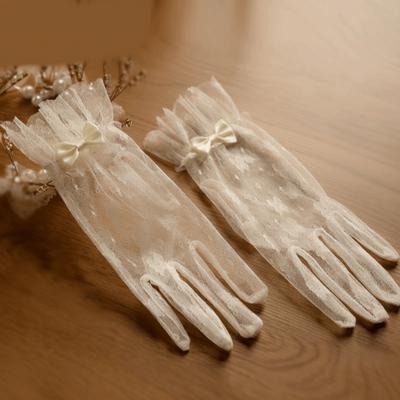 Breathable Wedding Gloves Soft Short Lace Gloves Vintage Bridal Gloves  Wedding Dress
