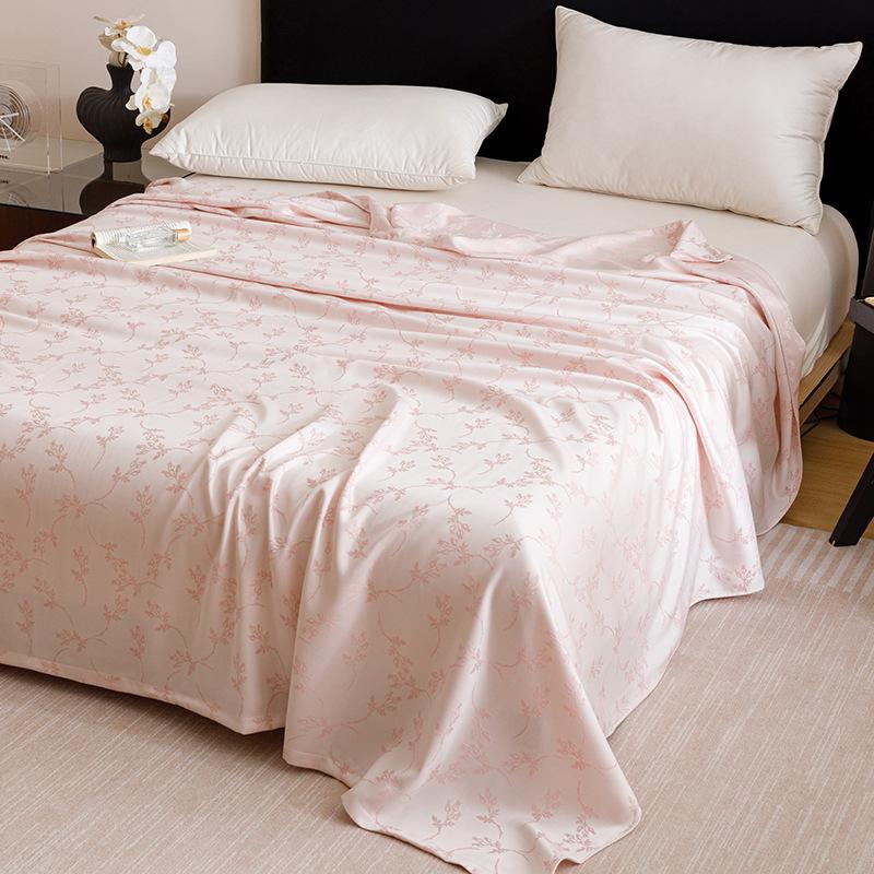 2025 New Bamboo Fiber Thin Cover Blanket, Simple Summer Air Conditioning Blanket for Single Double Bed