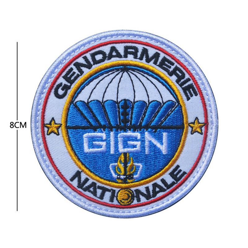 Ohrong GIPN Parche bordado Francia Polic/ía t/áctica moral parche arma insignia emblema con gancho y lazo para gorra militar abrigos mochila