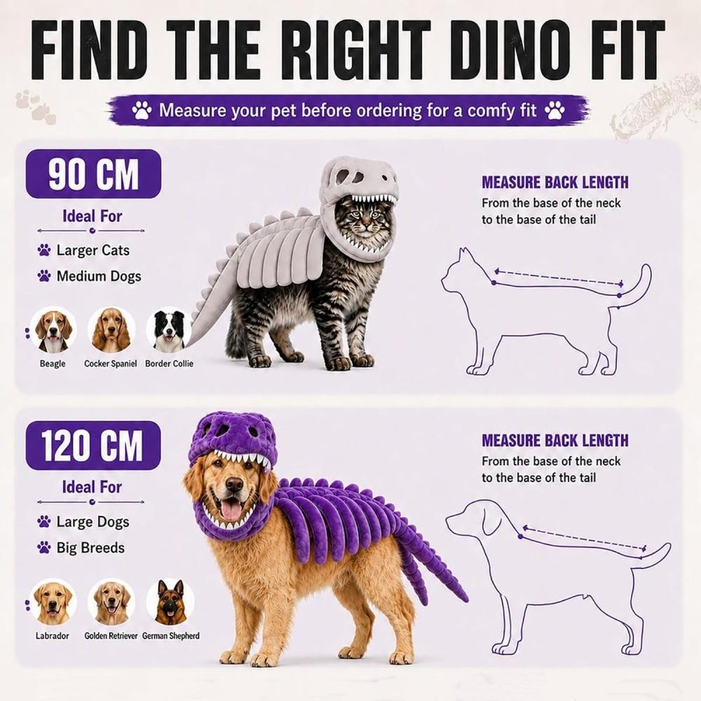 3D Tyrannosaurus Rex Skelett Haustier Halloween Kostüm Weiches Plüsch Kapuzen Outfit für Kleine Mittlere Hunde Katzen Feiertagsparty Cosplay Verkleidung