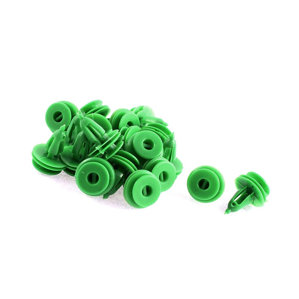 ACROPIX 20pcs Door Trim Panel Bumper Fender Fastener Splash Guard Push Rivet Retainer Clip 8mm Green