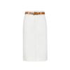 Vero Moda Hoge Taille Midi Rok met Split en Contrast Riem