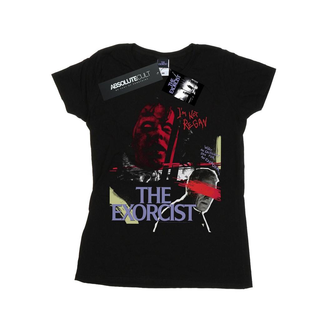 The Exorcist Womens/Ladies Scratched Eyes Cotton T-Shirt