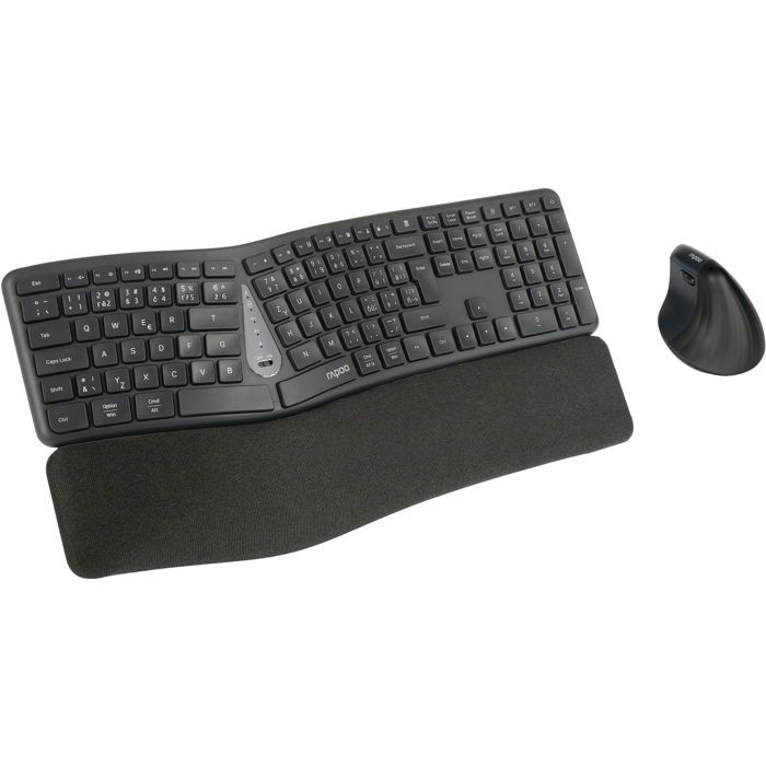 Ensemble clavier et souris - RAPOO - 8810ME - Sans fil - 1600DPI - 6 boutons - Tchèque/Slovaque