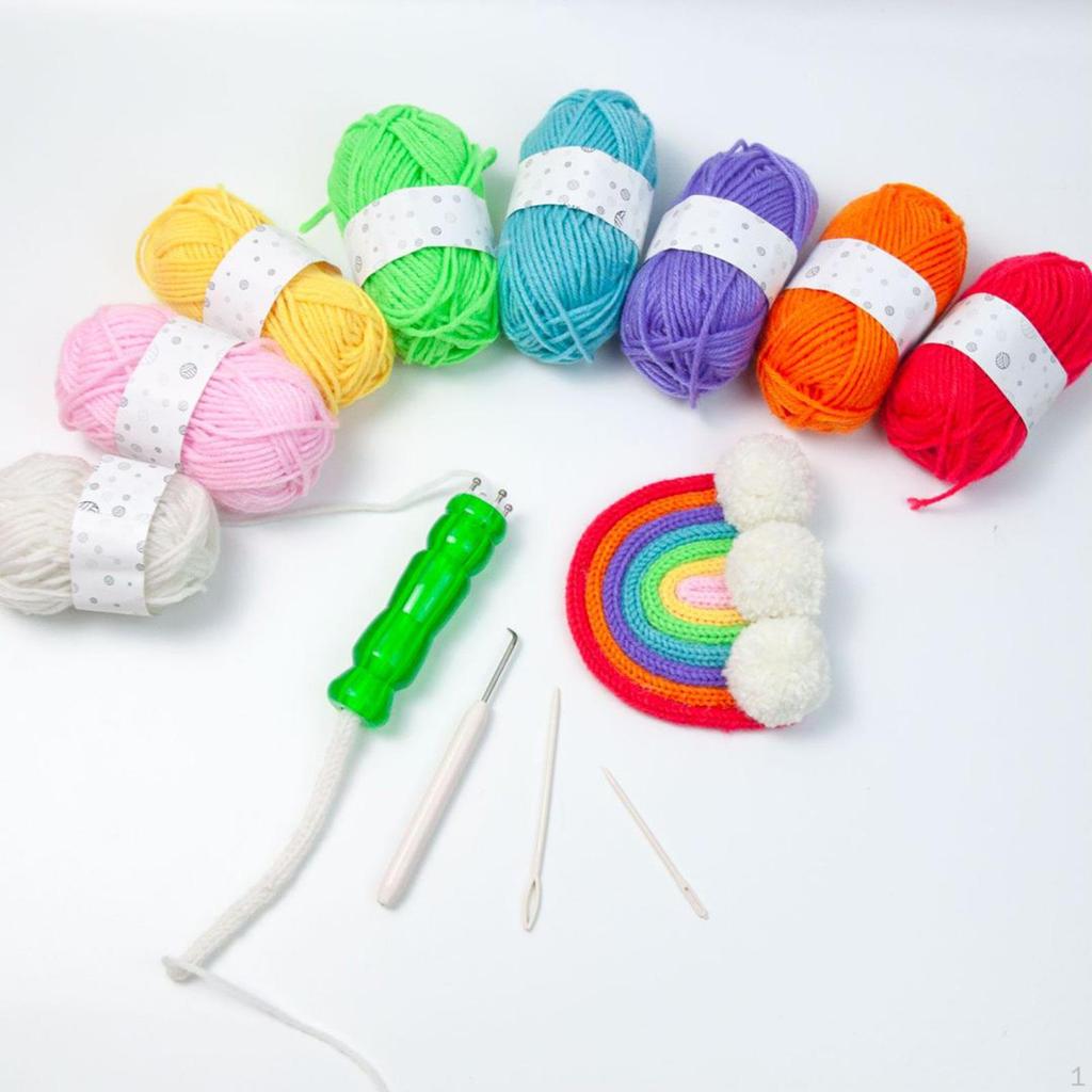 Braiding Tool Kit for Hand Knitting with Spool Loom and Crochet Hook