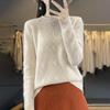 2024 Autumn/Winter Women's Loose Round Neck Hollow Knit Wool Sweater